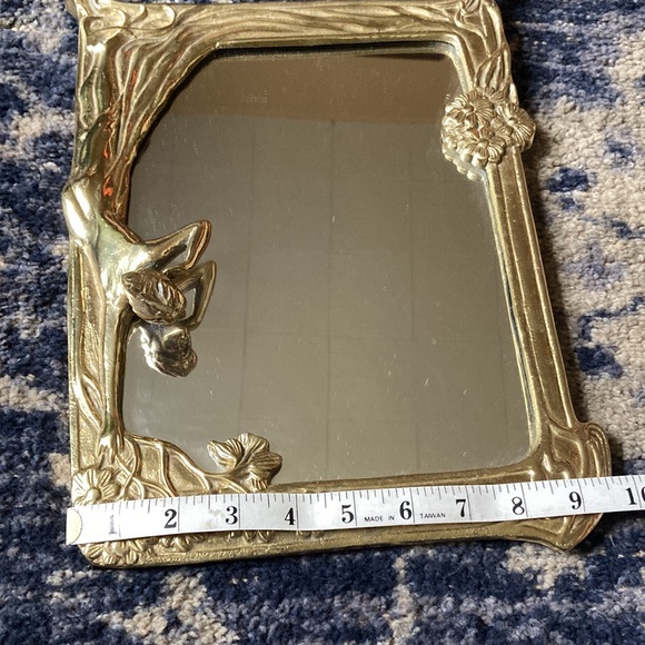 Art Nouveau Brass Mirror "Lady by the Lake” - Picture 10 of 10